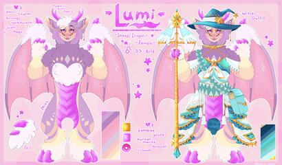 2-View Reference Sheet with extra outfit design