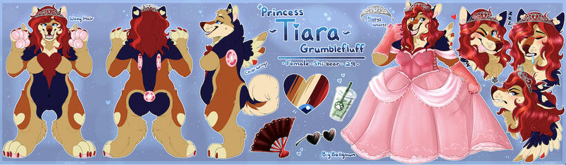 DELUXE Ref sheet (3 headshots, 1 extra fullbody, 4 accessories0
